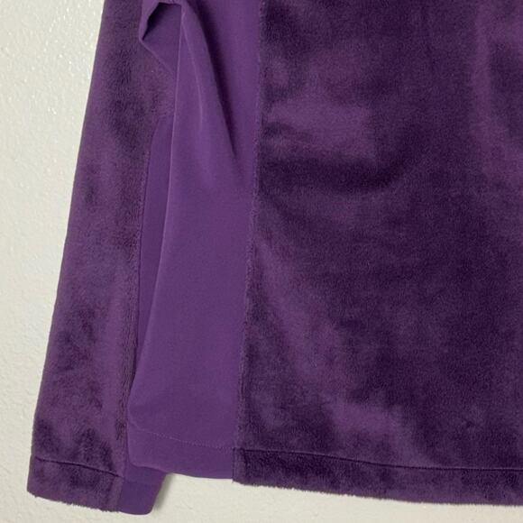 Rei Purple Plush Fleece Zip Up Jacket Mock Neck Women's XS Teddy Bear fuzzy - Picture 11 of 16